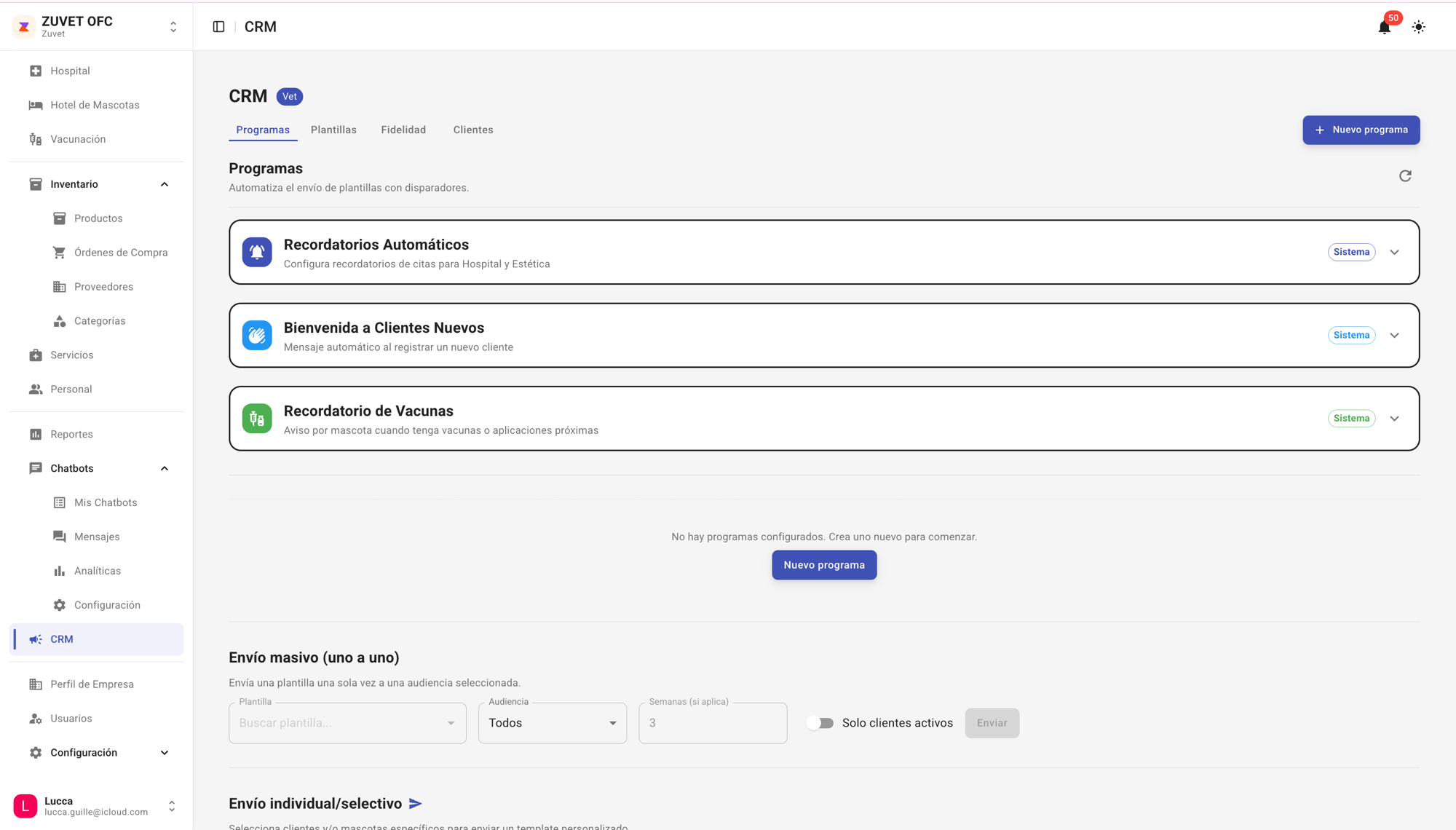 Módulo de CRM en Zuvet: Automatiza mensajes y seguimiento