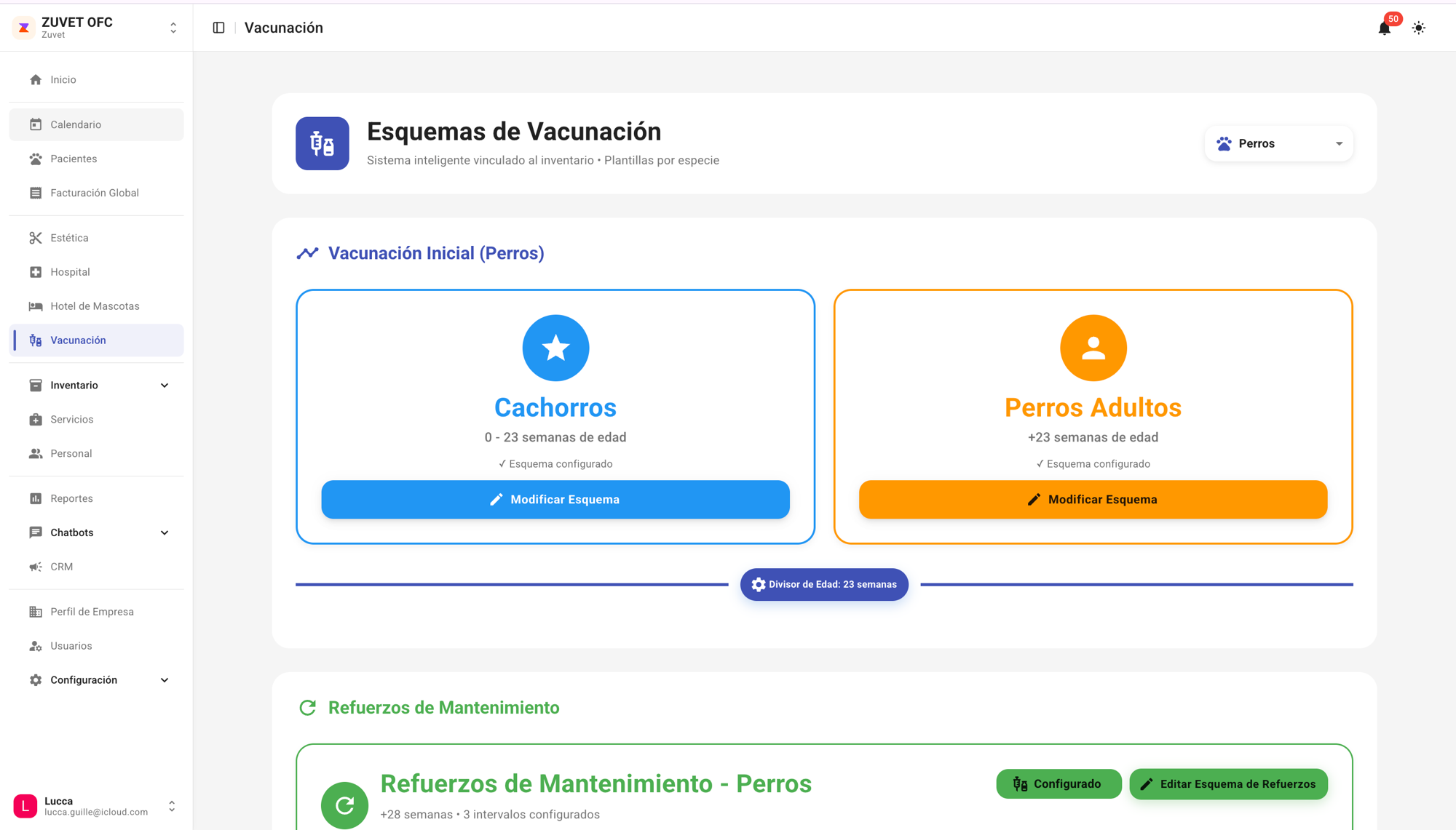 Módulo de Vacunación en Zuvet: Esquemas claros para tus pacientes